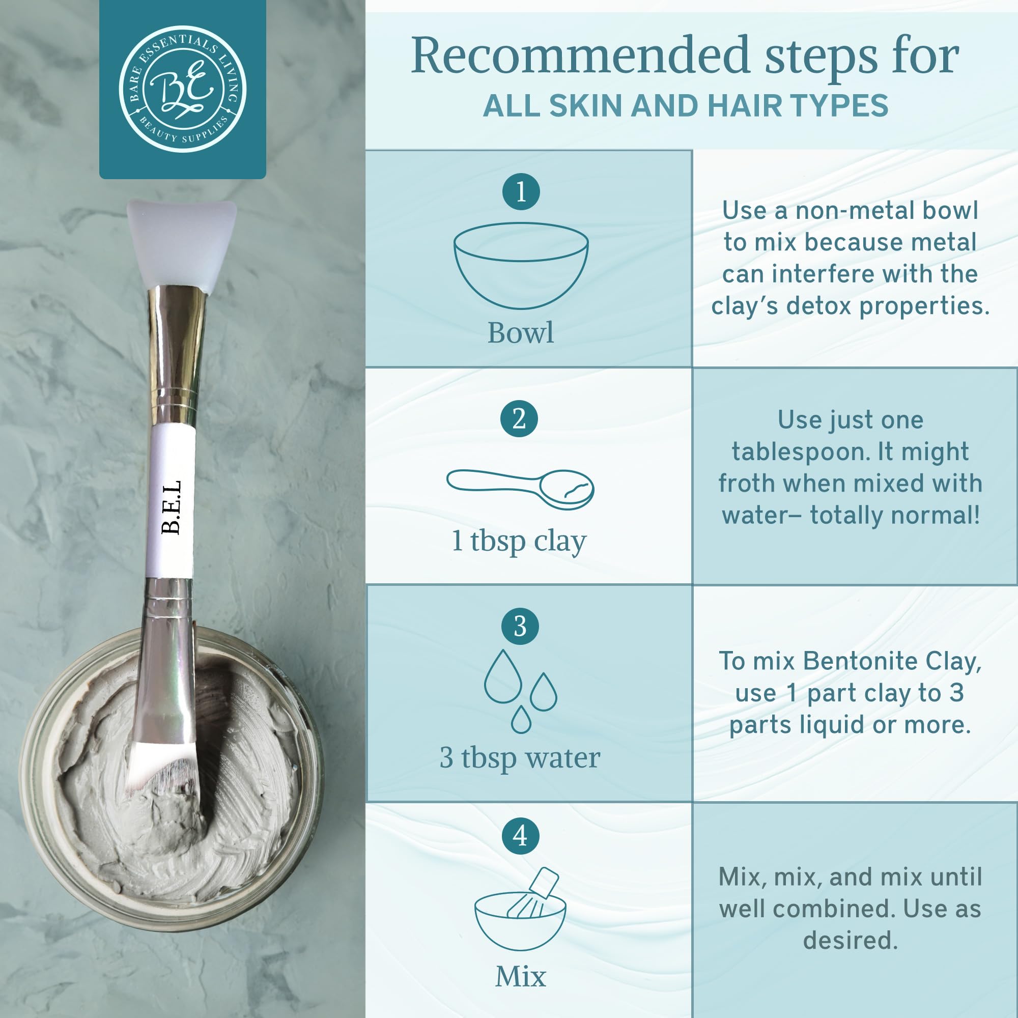 Bare Essentials Living poudre bentonite utilisée dans bombes de graines—projets DIY