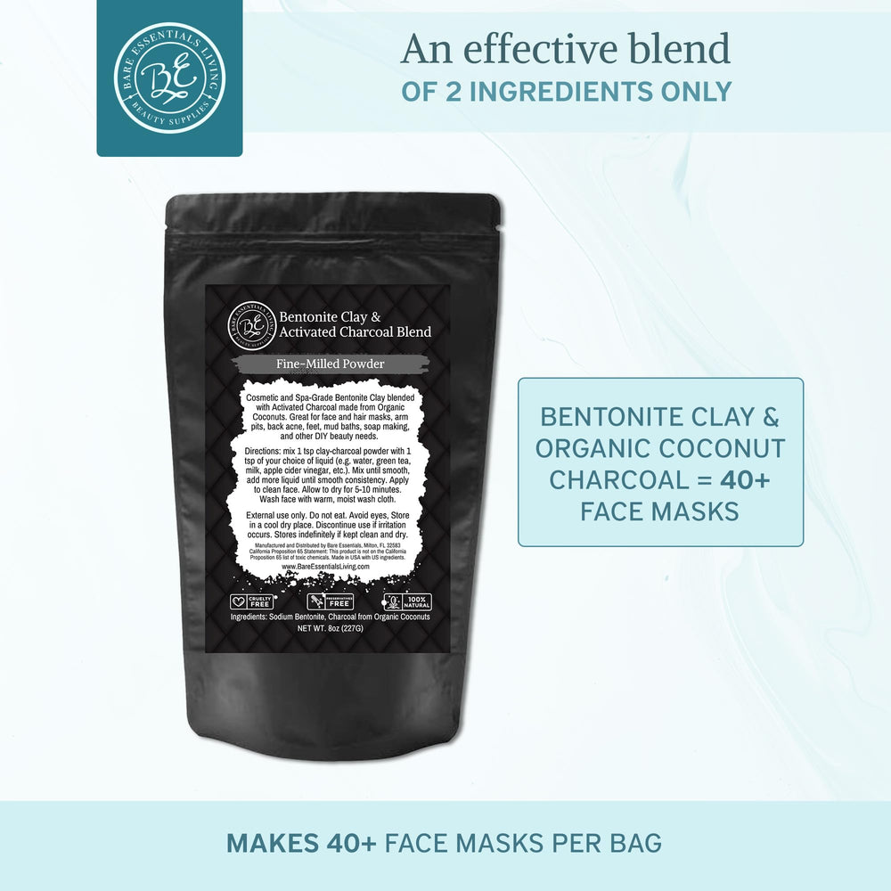 Bare Essentials Living soin peau et pores avec charbon et bentonite