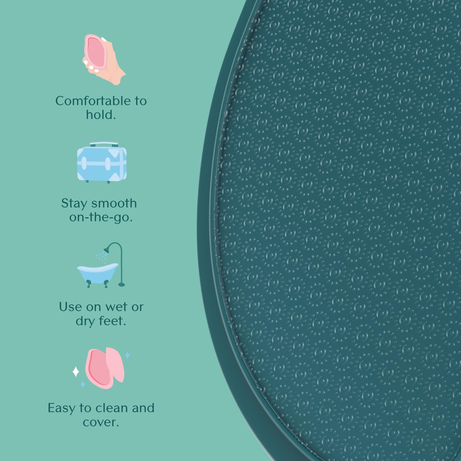 Bare August brosse-pied-douche: brosse pratique pour un nettoyage ciblé en douche.