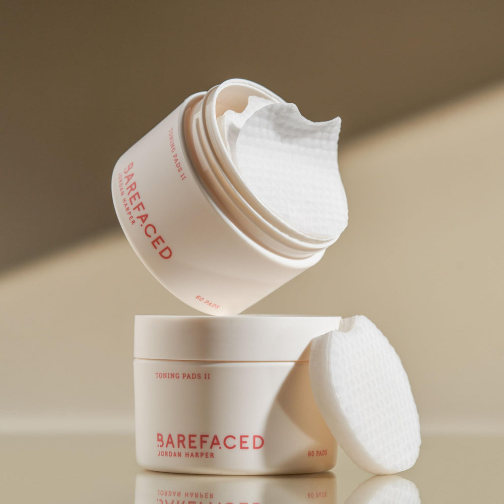 Routine du soir simple avec Barefaced Toning Pads II.