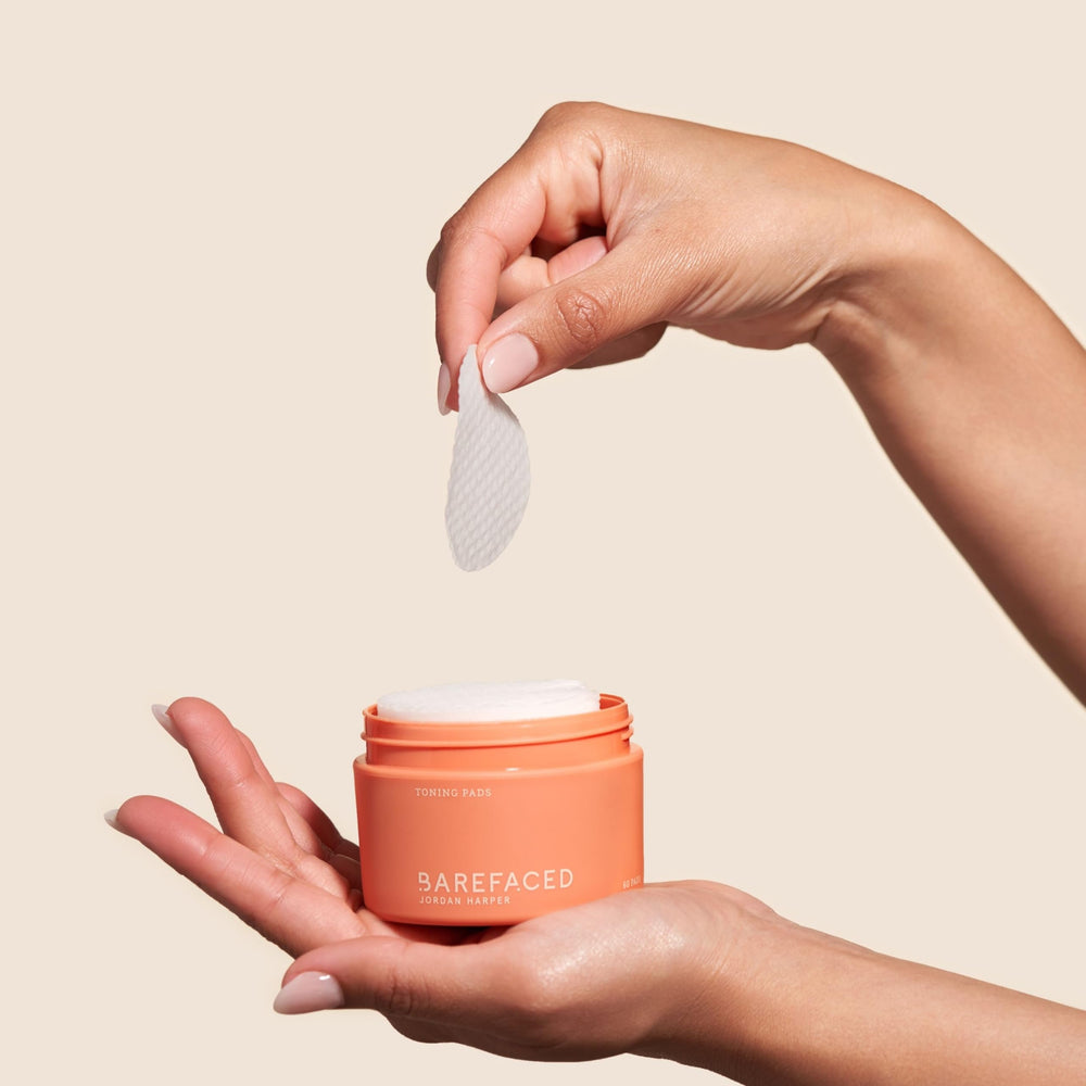 Barefaced Toning Pads pores visiblement réduits et nettoyés