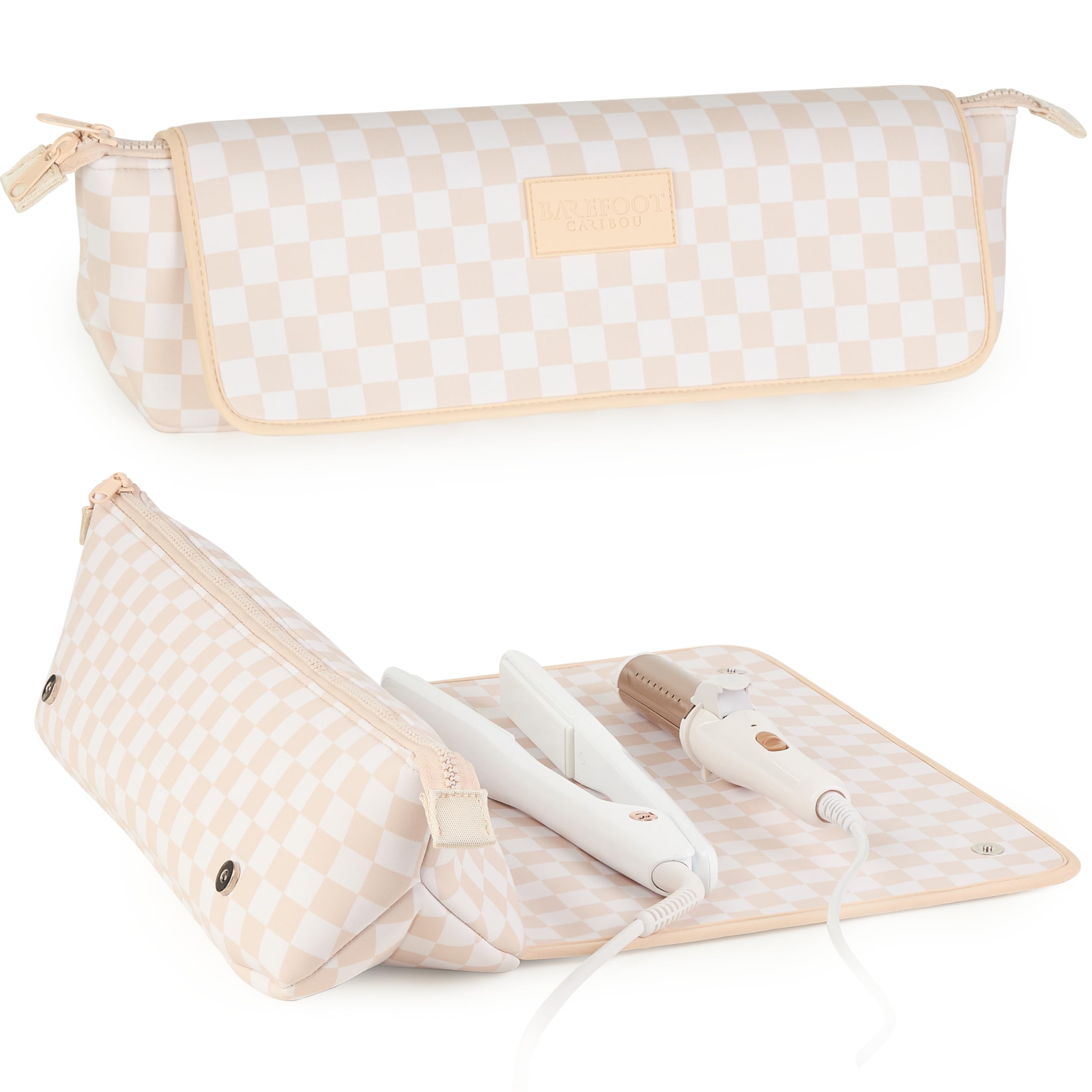 Barefoot Caribou: sac pour outils capillaires, pratique en voyage.