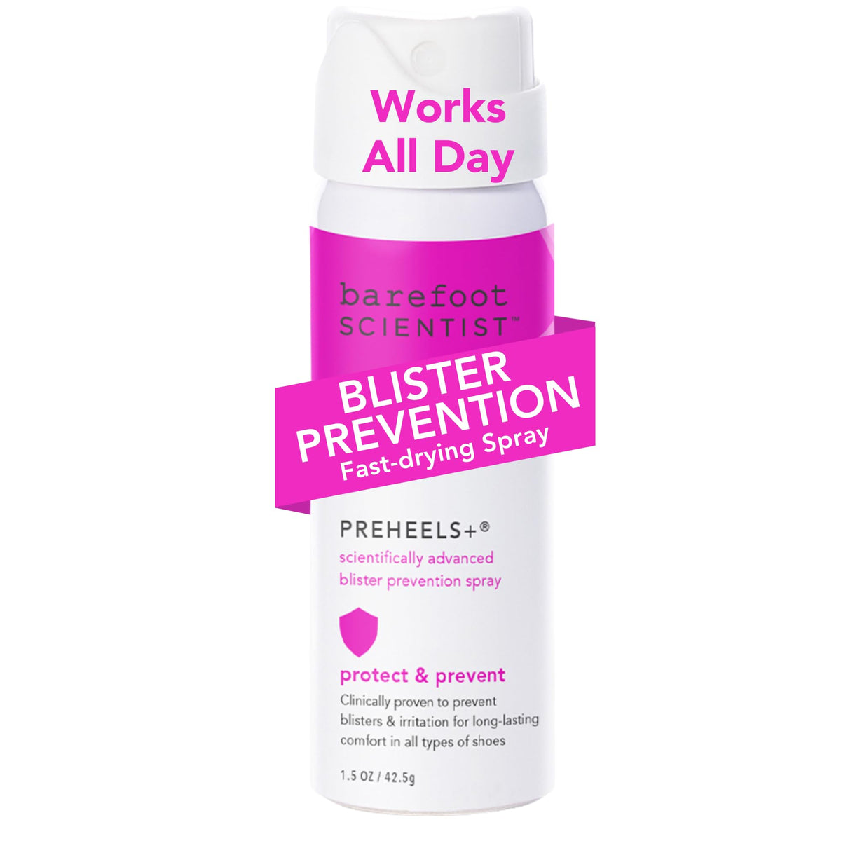 Barefoot Scientist PreHeels+ : bouteille spray prête à protéger des frottements des pieds