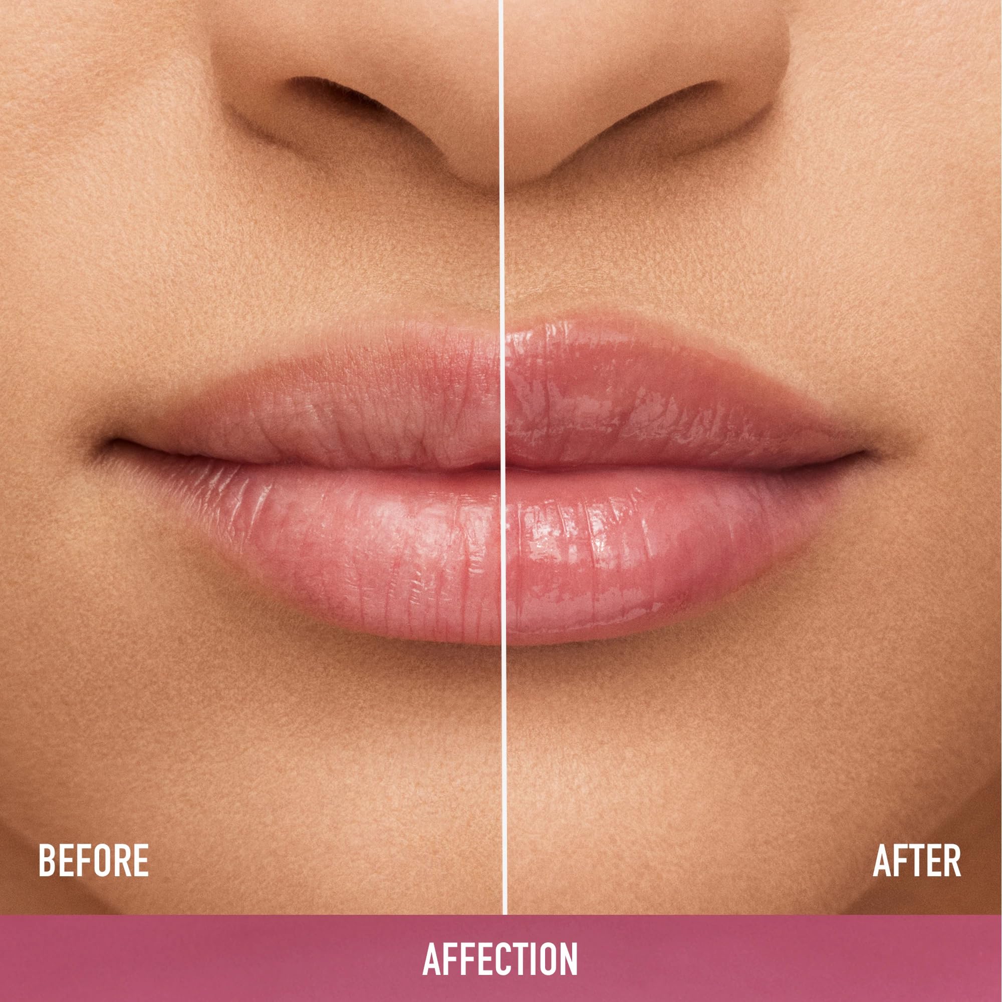 Application texture crèmeuse du gloss Affection sans collage.