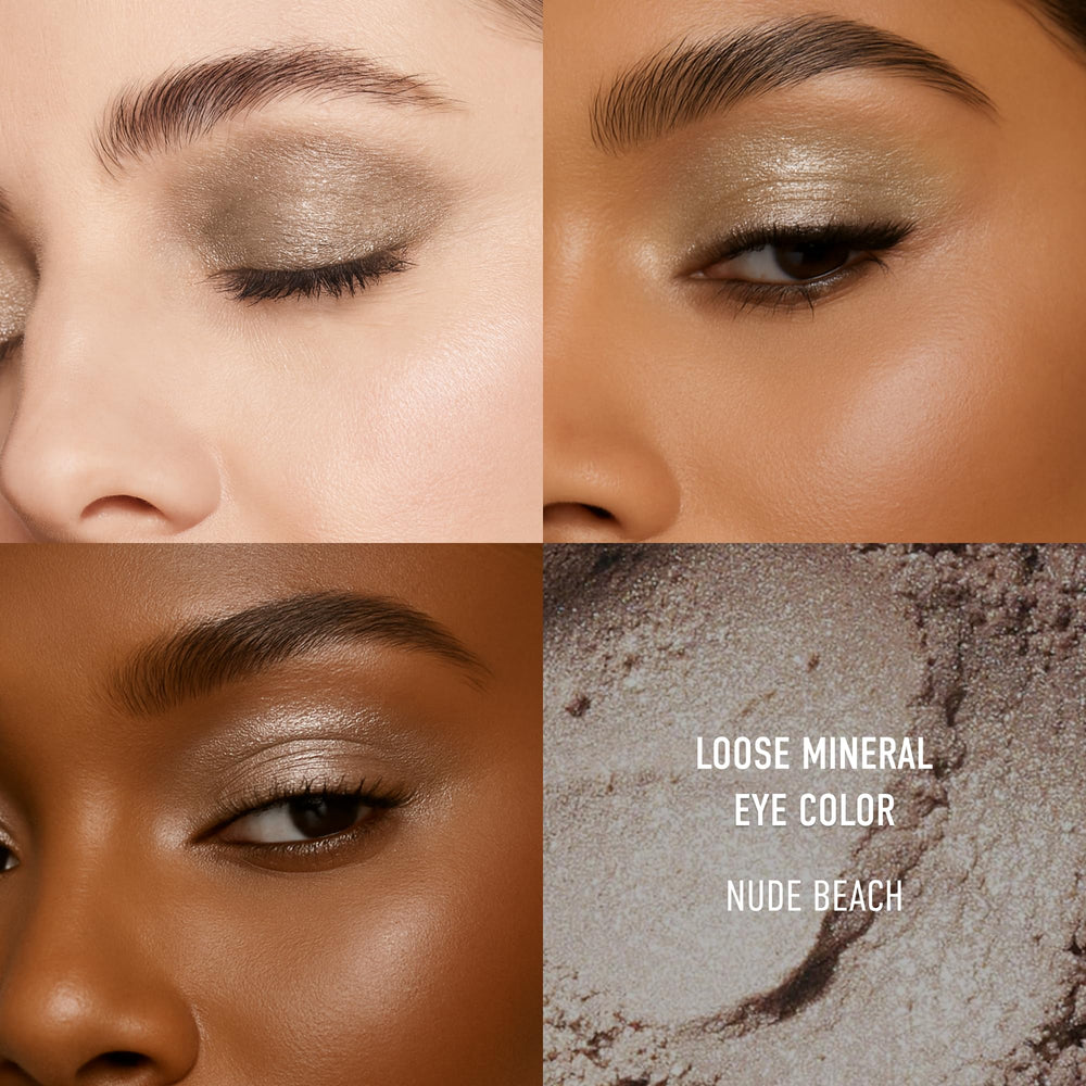 bareminerals brosse douce appliquant l ombre libre sur la paupière