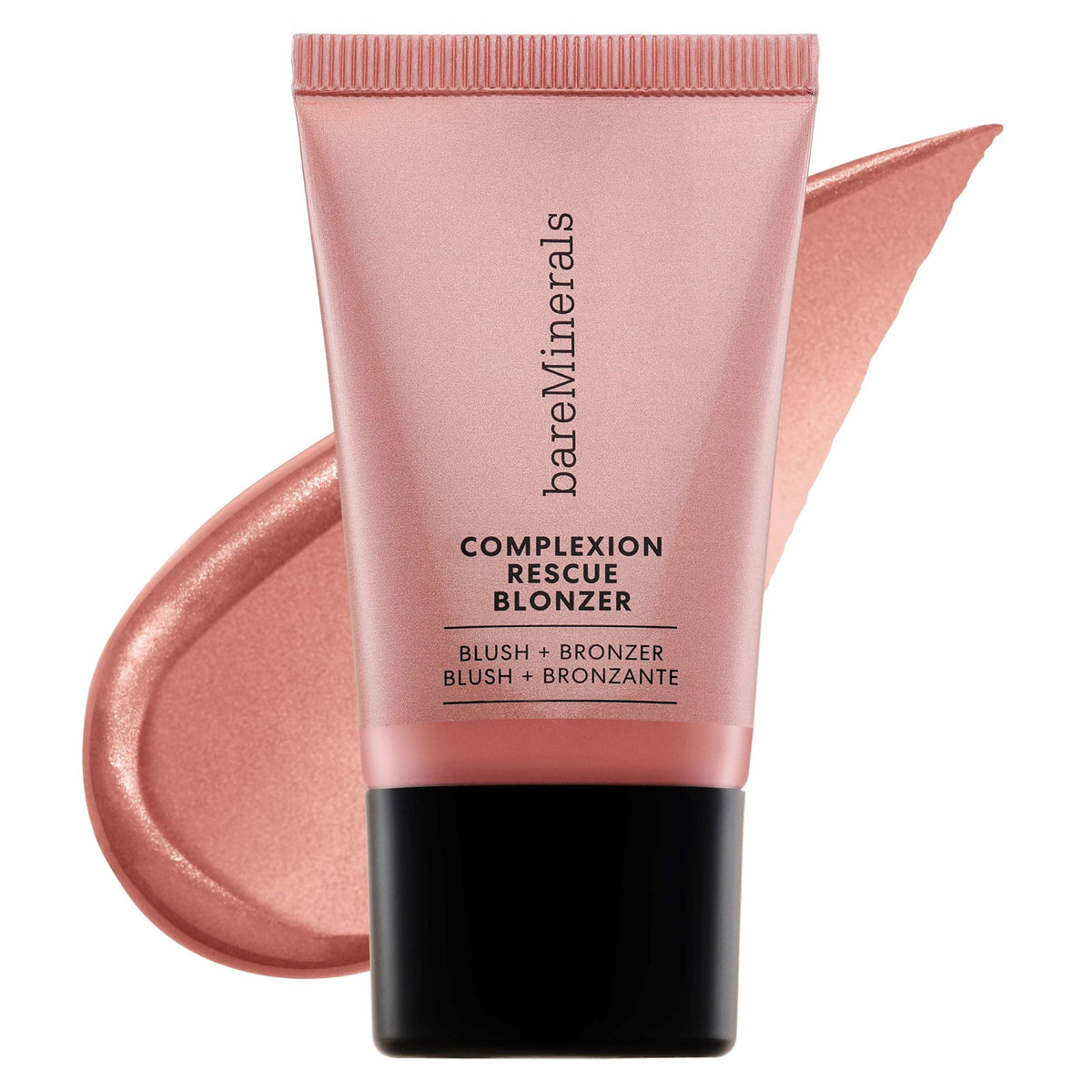 BareMinerals Complexion Rescue Blonzer Kiss of Pink, fini rosé-bronze fluide pour un éclat naturel.