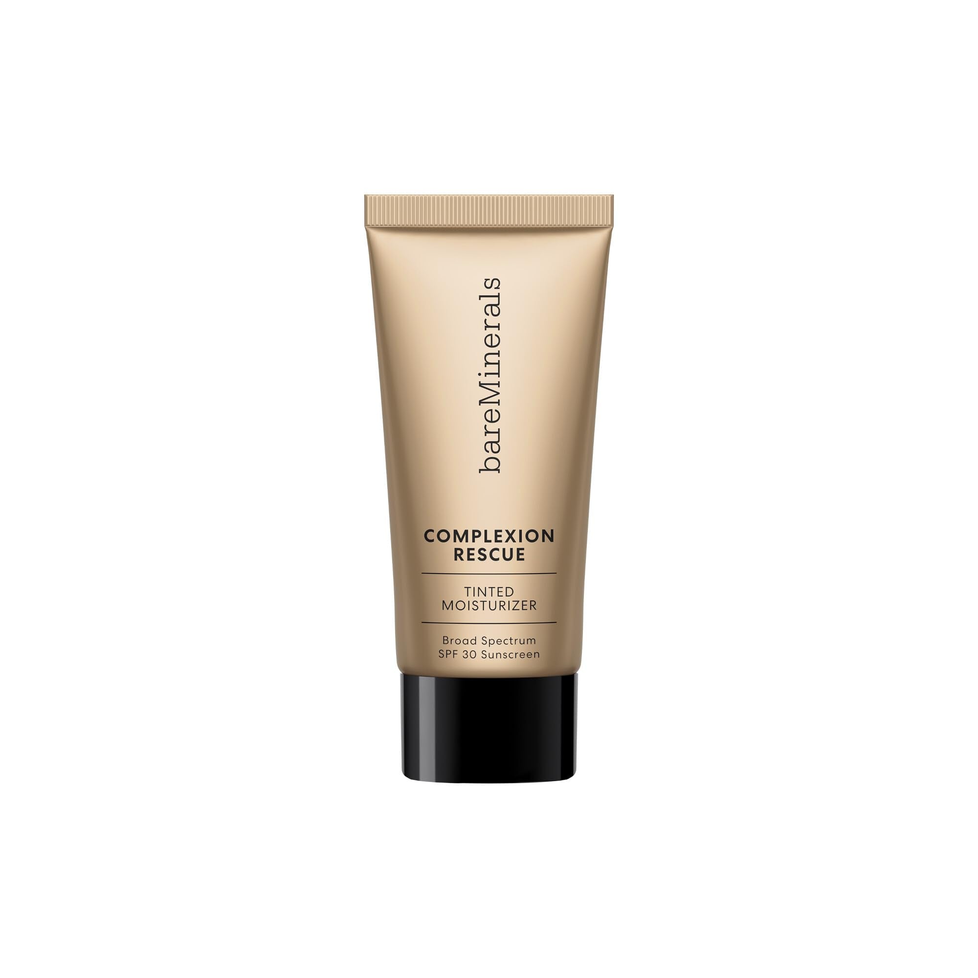 BareMinerals Complexion Rescue: bouteille, hydratation durable et teint lumineux.
