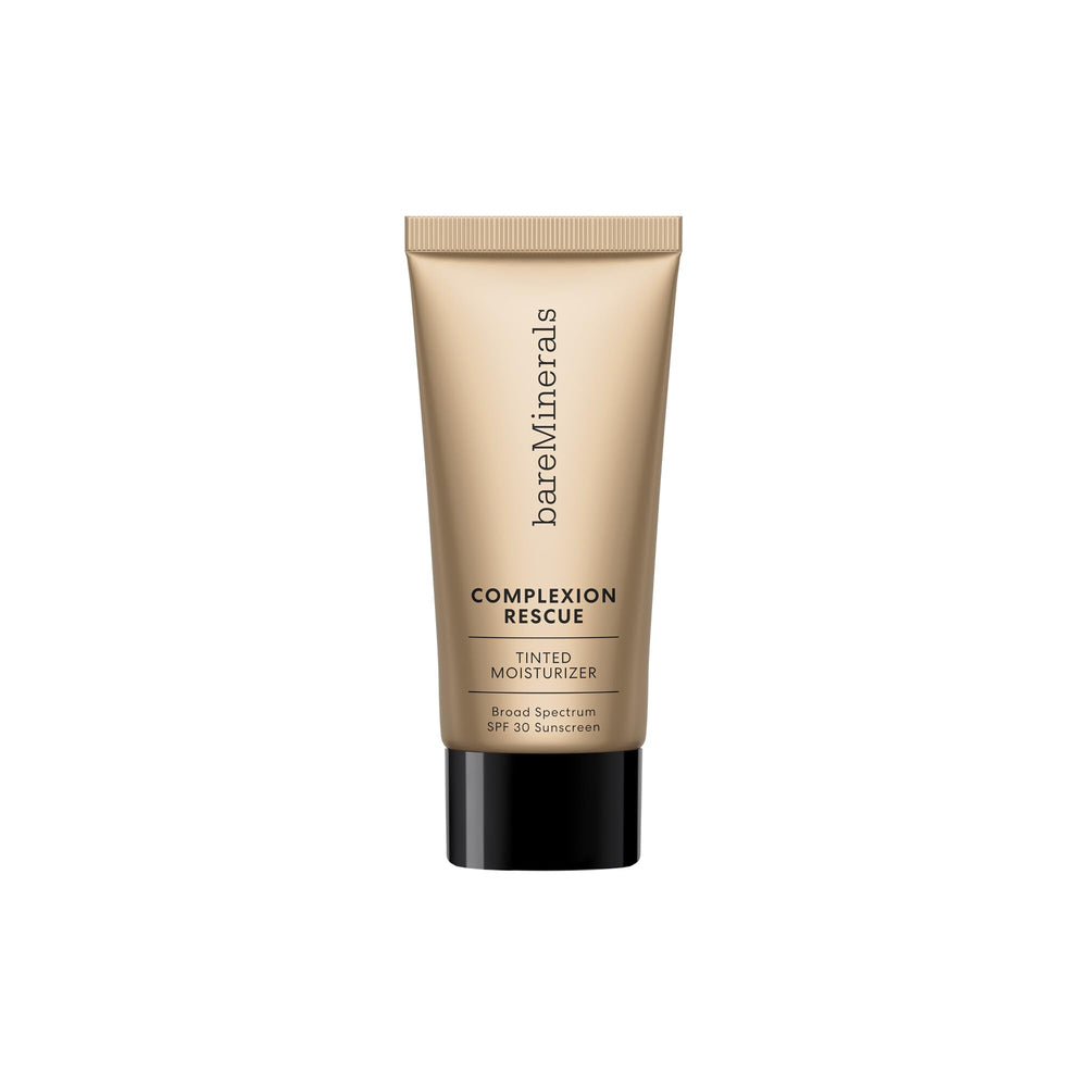 BareMinerals Complexion Rescue: bouteille, hydratation durable et teint lumineux.