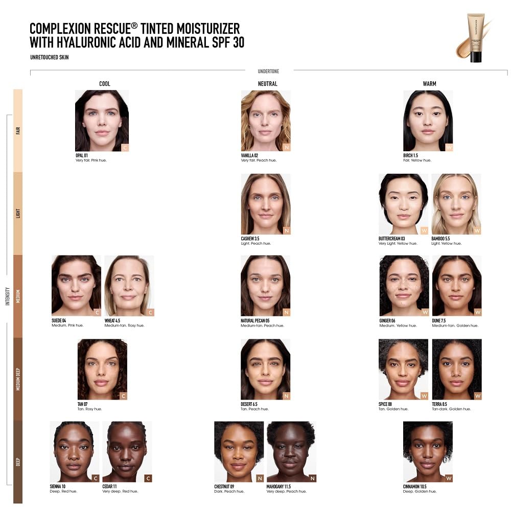 BareMinerals Complexion Rescue: format voyage pratique pour retouches quotidiennes.