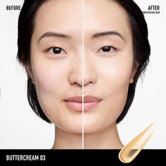 BareMinerals Complexion Rescue: teinte Buttercream 03 pour un fini naturel.
