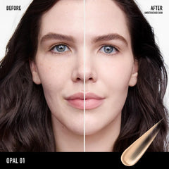 Texture légère de Complexion Rescue, fini lumineux sans huile.