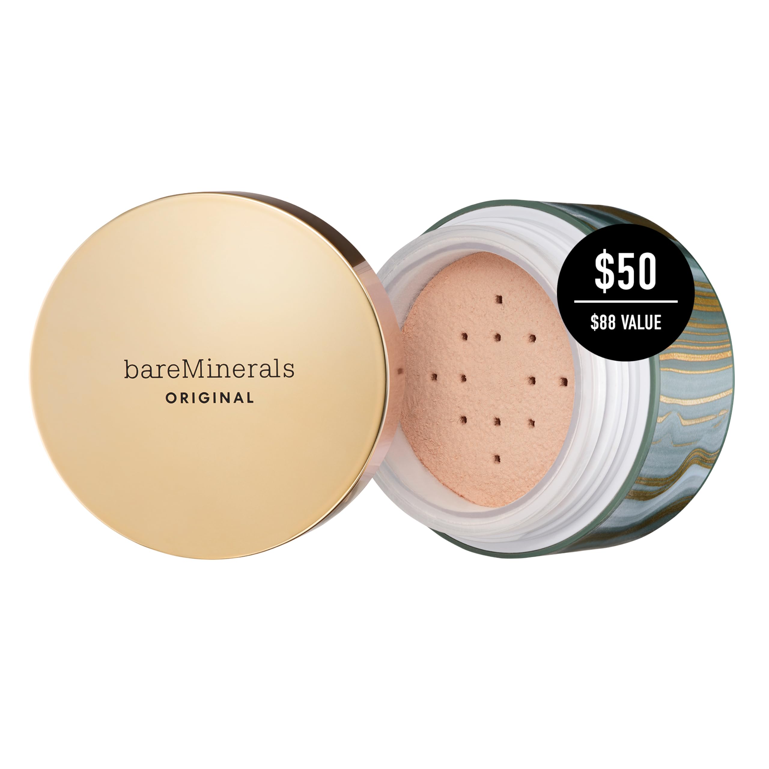 bareMinerals Deluxe Original Poudre Libre SPF15 applicateur pour une application fluide.