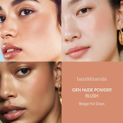Échantillon de teinte BareMinerals Gen Nude Blush Beige For Days pour swatch précis