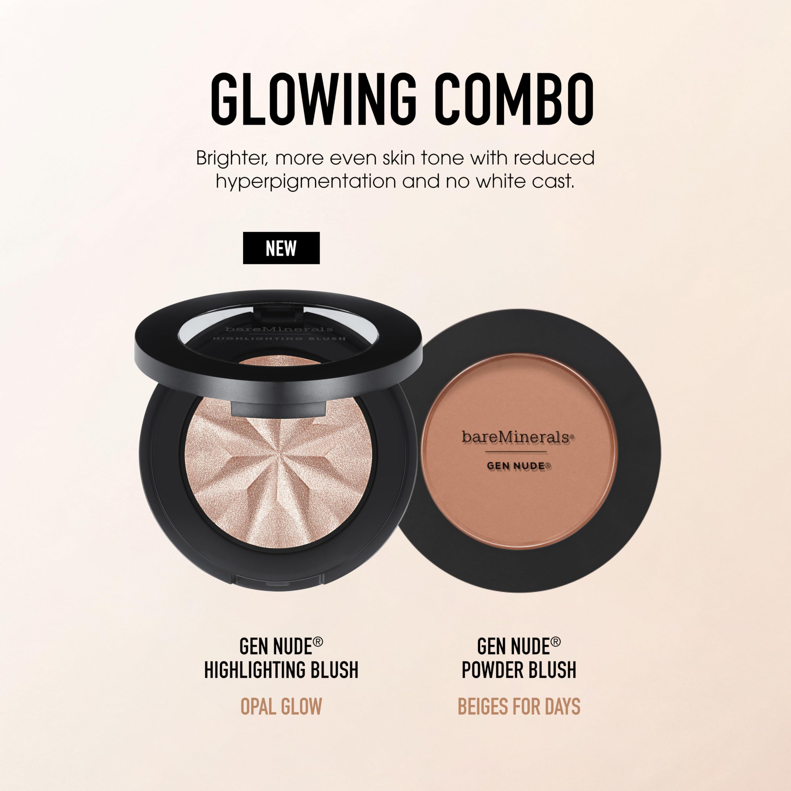 Usage quotidien BareMinerals Gen Nude Blush Beige For Days éclat subtil