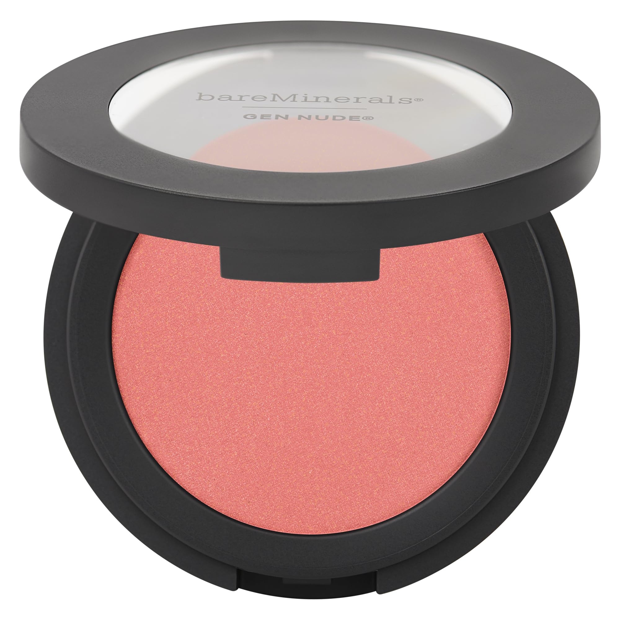 BareMinerals Gen Nude Poudre Blush Pink Me Up dans son étui, fini doux et naturel.