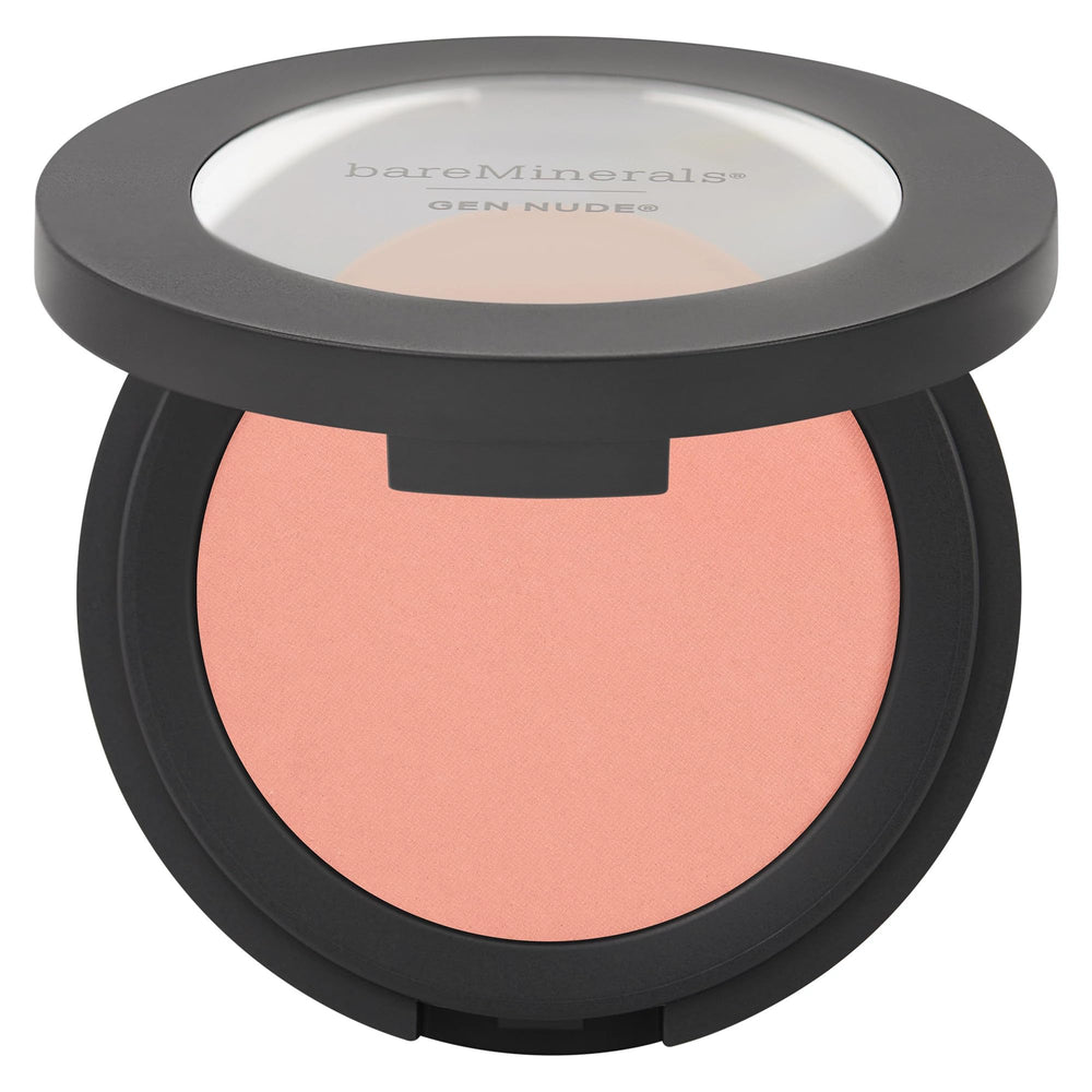 BareMinerals Gen Nude Poudre Blush – application douce pour une teinte rose doux et durable.