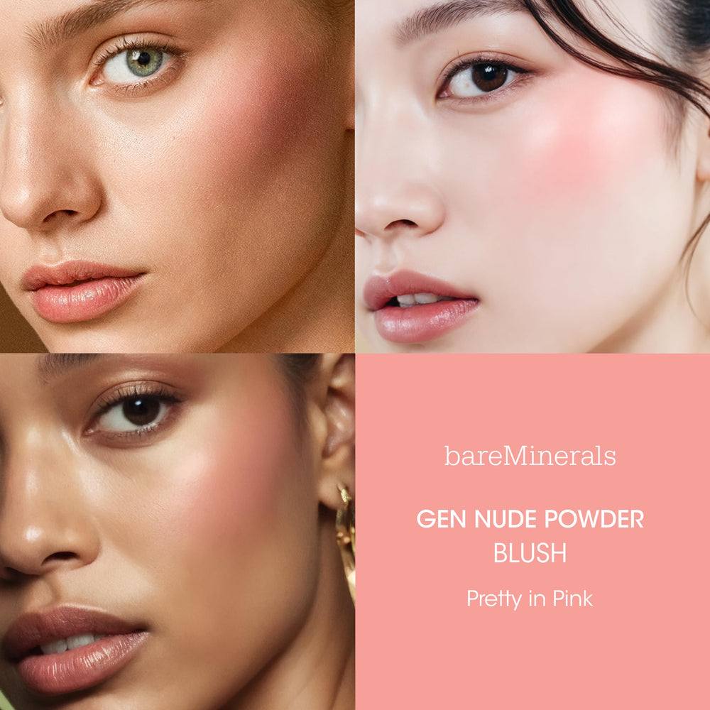 BareMinerals Gen Nude Poudre Blush – fini doux-mat qui s’estompe sans trace.
