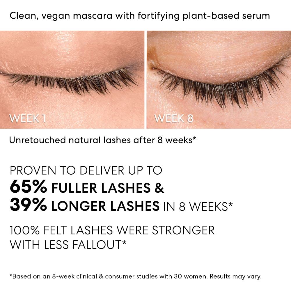 bareMinerals mascara définissant et liftant les cils pour un regard plus ouvert.