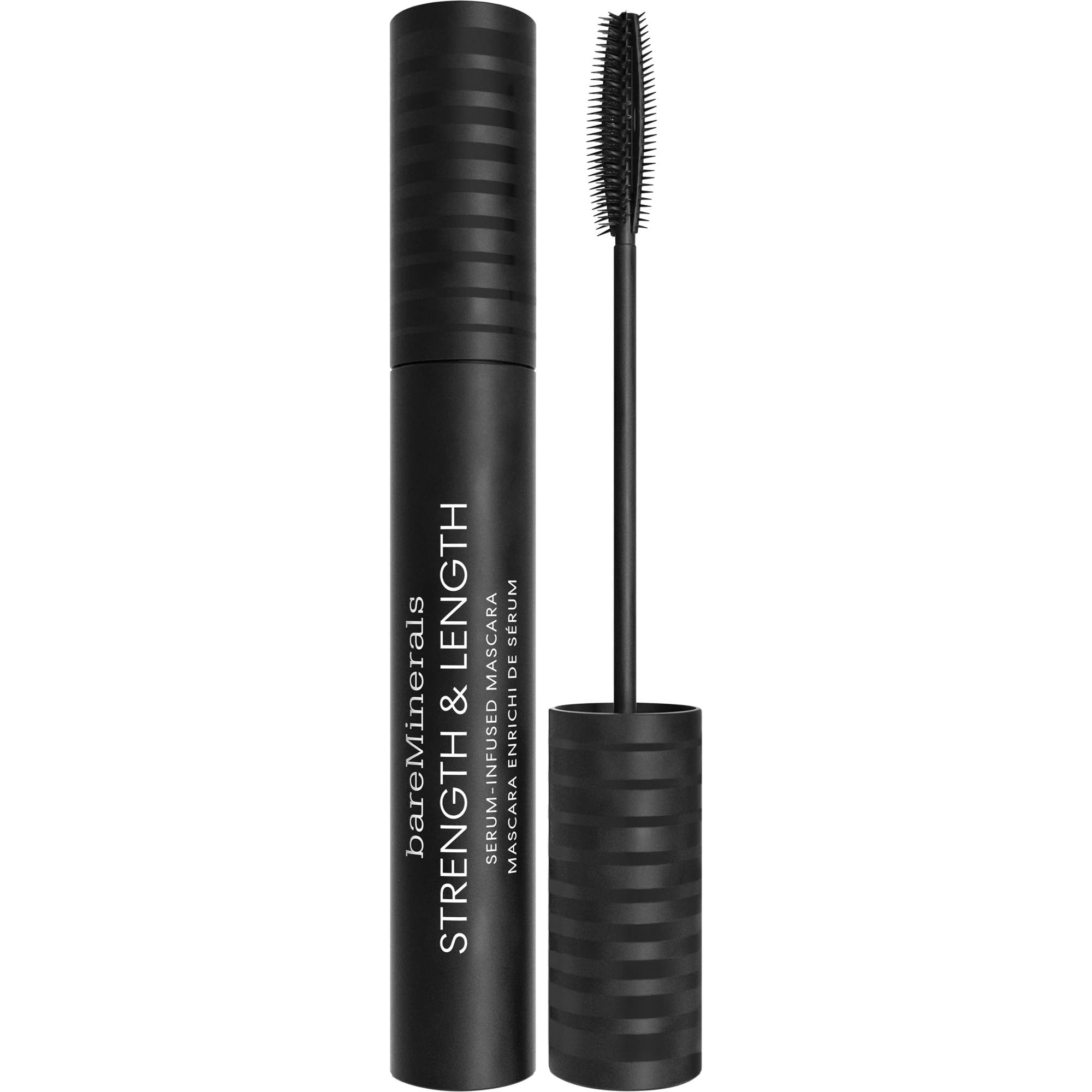 bareMinerals mascara avec brosse paddle pour longueur et définition des cils.