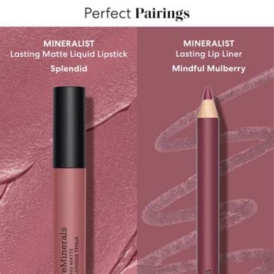 BareMinerals Mineralist Crayon contour lèvres; testé dermatologiquement et compatible peau sensible.