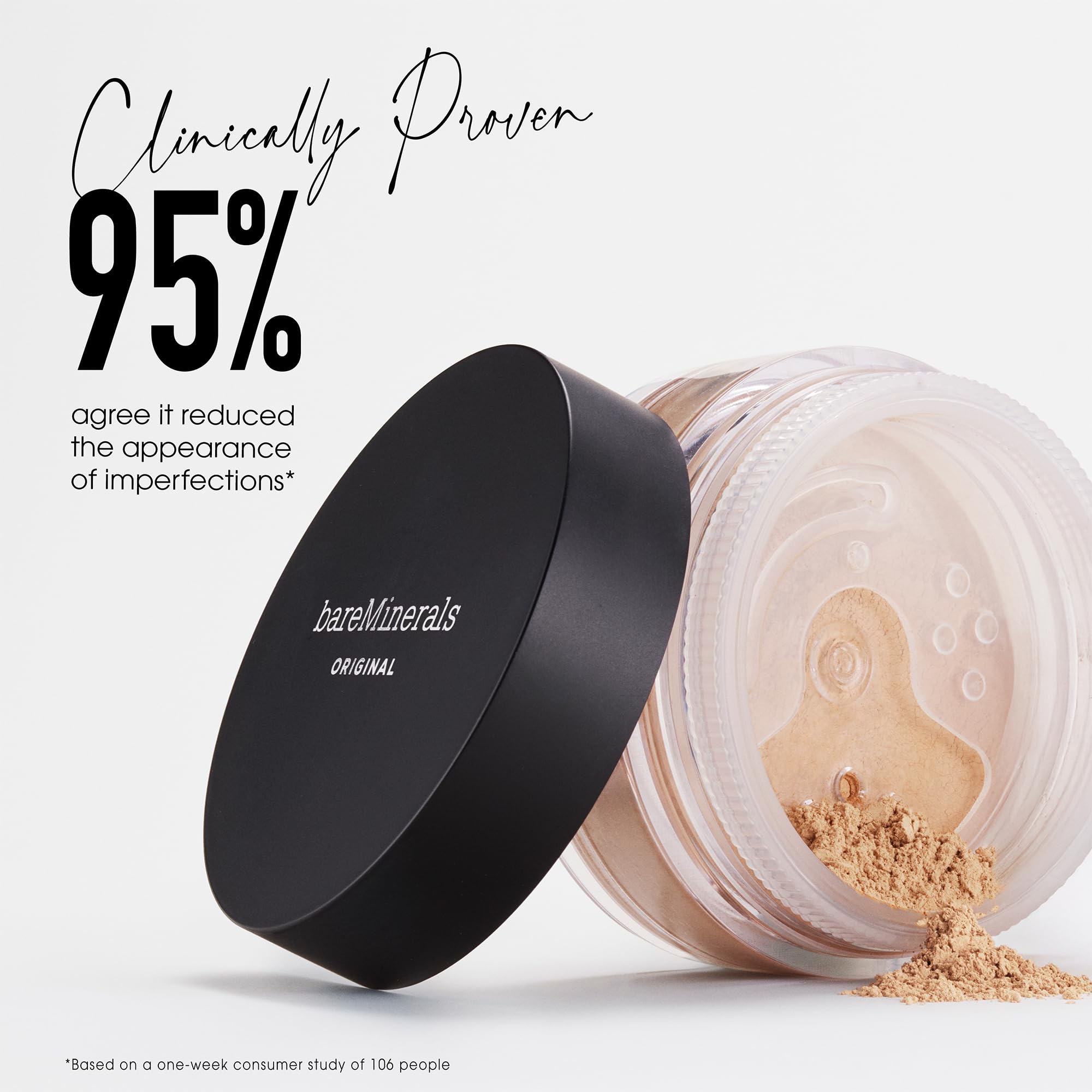 Poudre fixante Original Mineral Veil sans talc, lisse les pores.