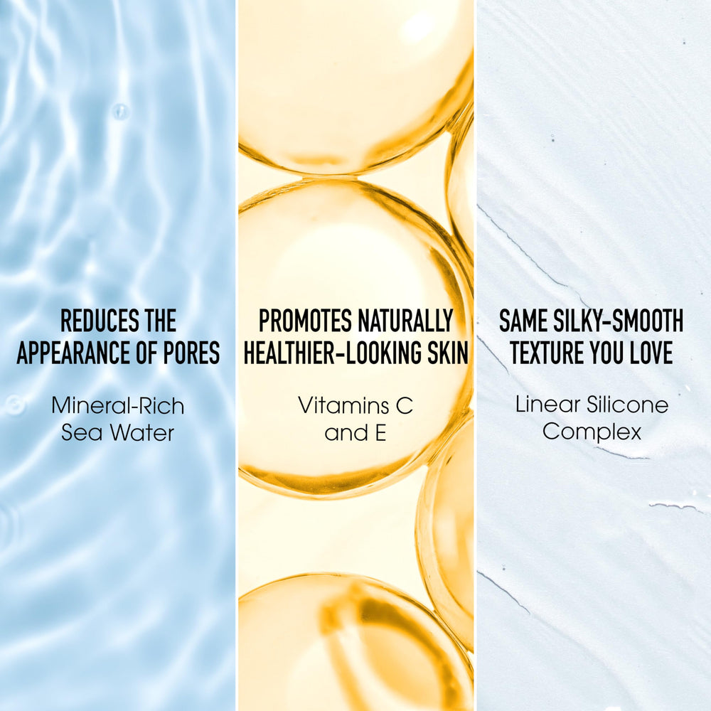 Application de BareMinerals Prébase Originale, peau nourrie et confortable