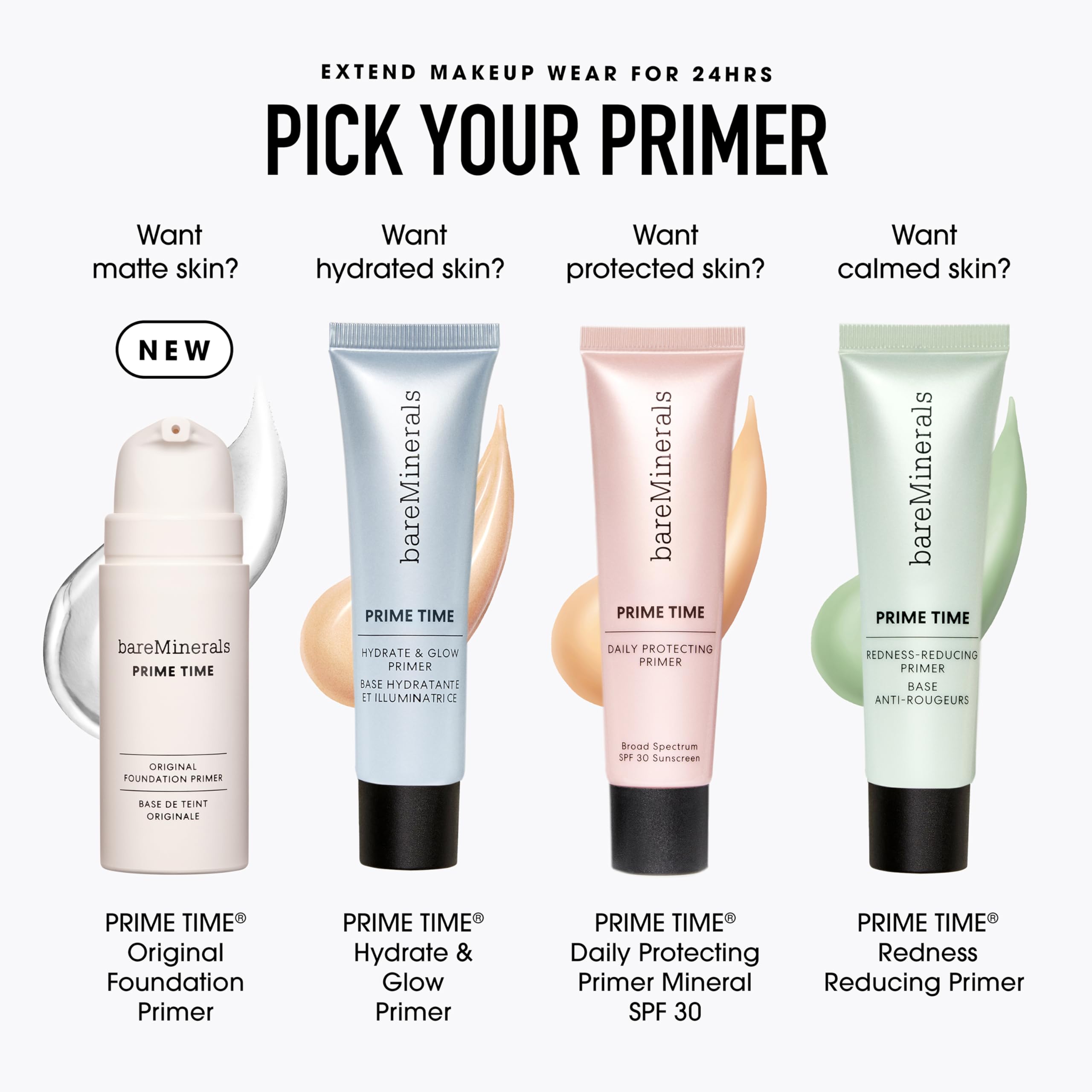 BareMinerals Prébase Originale testée dermatologiquement, peau protégée et douce