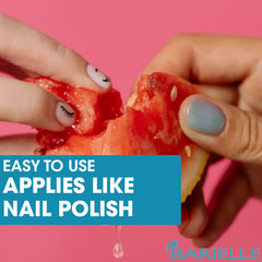 Barielle usage sans couche de finition ongles, utilisable sur ongles nus ou vernis.