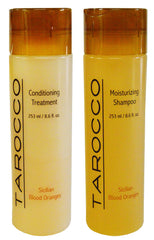 Baronessa Cali Tarocco Shampoing flacon clair pour cheveux propres et brillants.