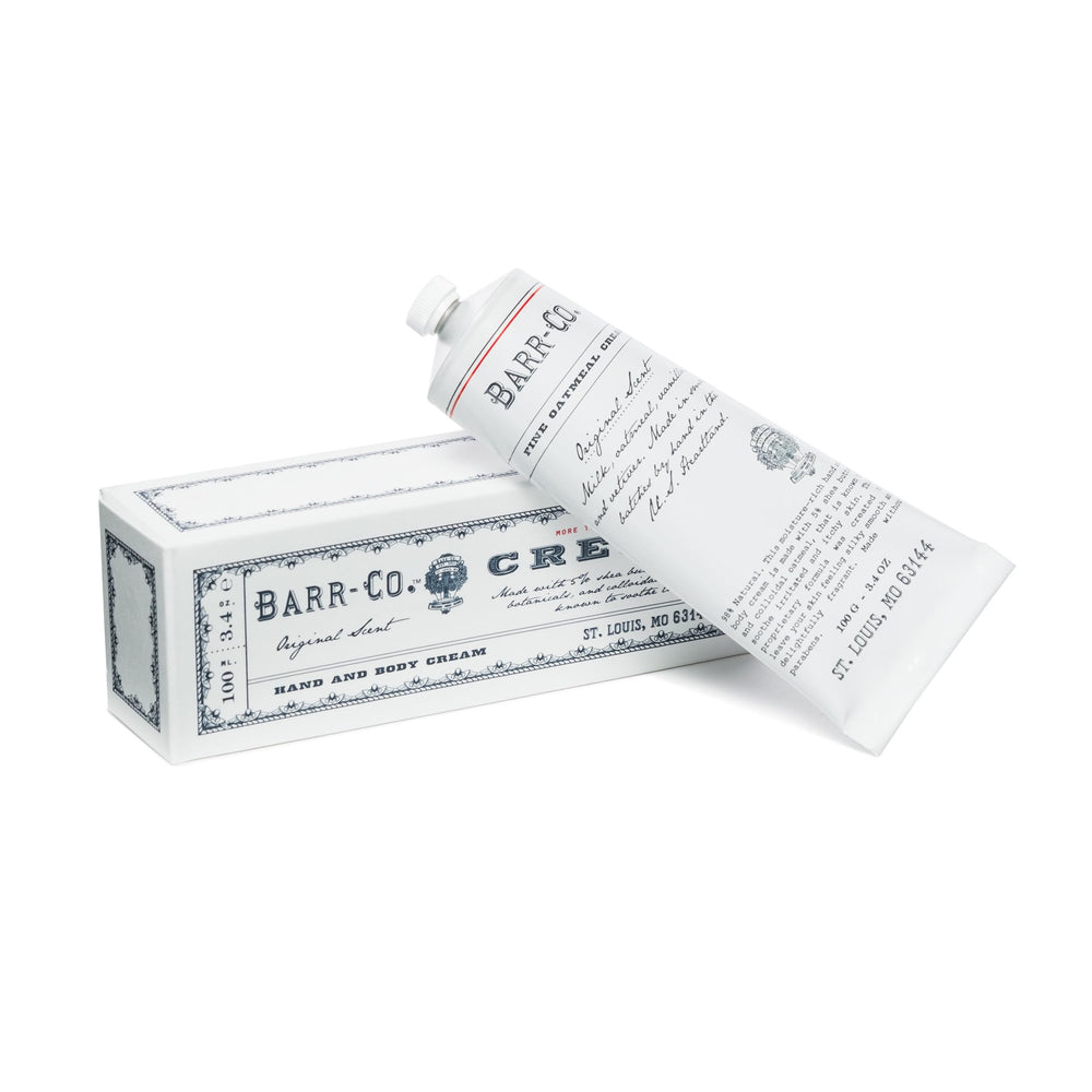 Barr-Co Crème mains karité Original dans emballage cadeau, hydratation délicate pour toutes mains.