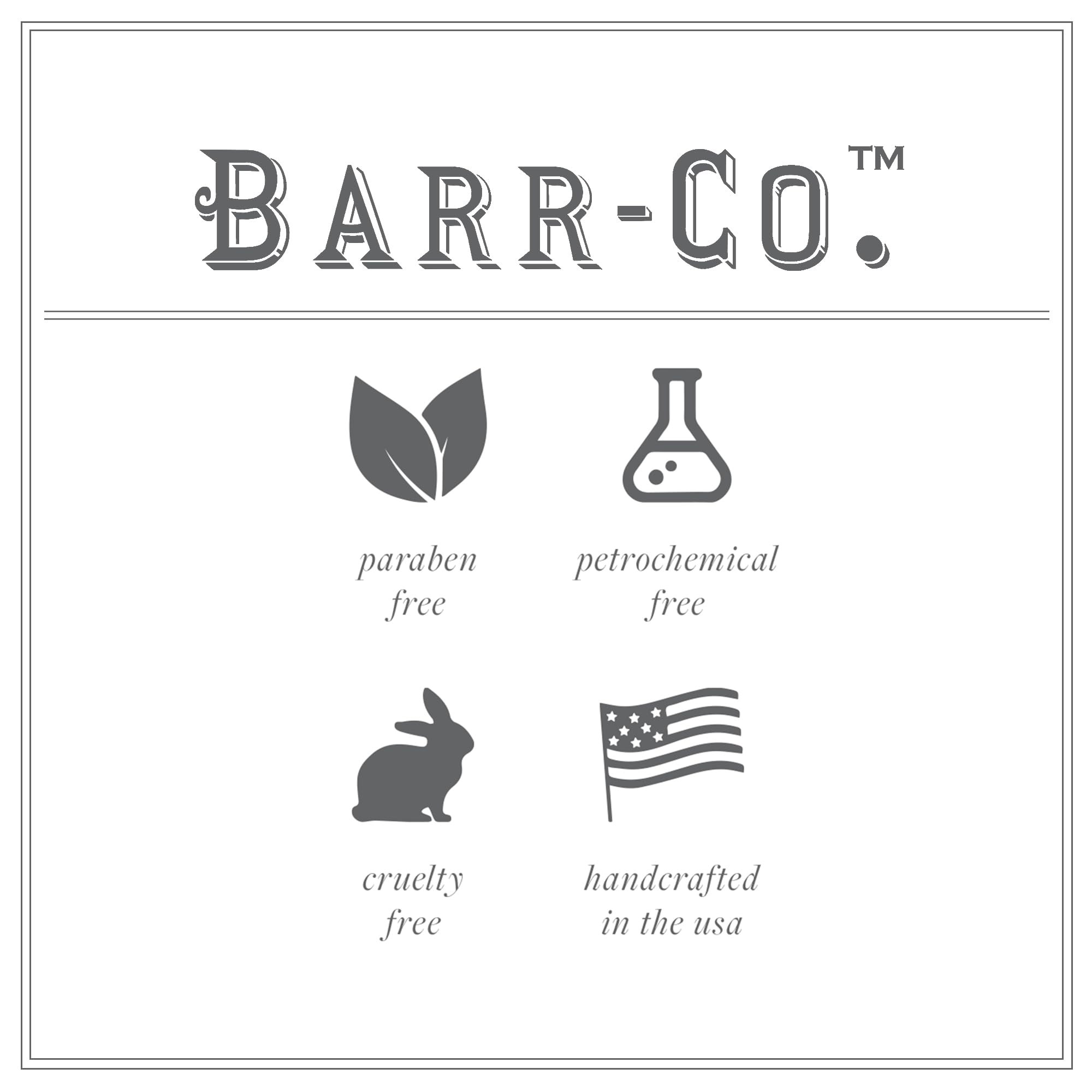 BARR-CO fabriqué aux États‑Unis à St. Louis, qualité premium.