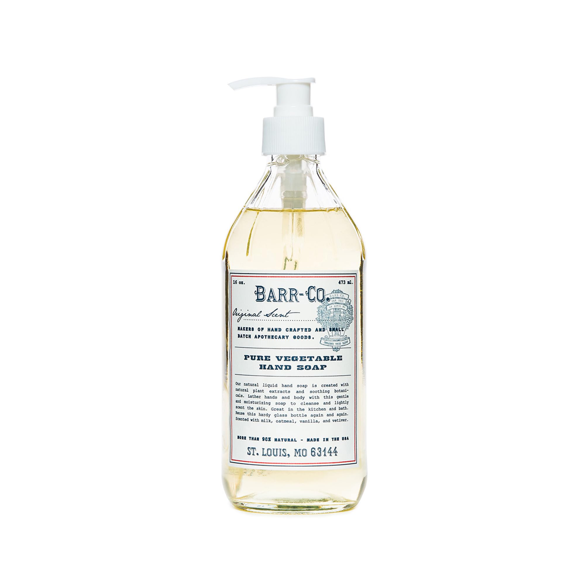 Savon Barr-CO: bouteille affichant avoine et vanille pour hydratation douce.