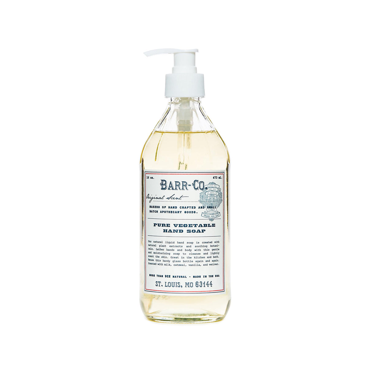 Savon Barr-CO: bouteille affichant avoine et vanille pour hydratation douce.