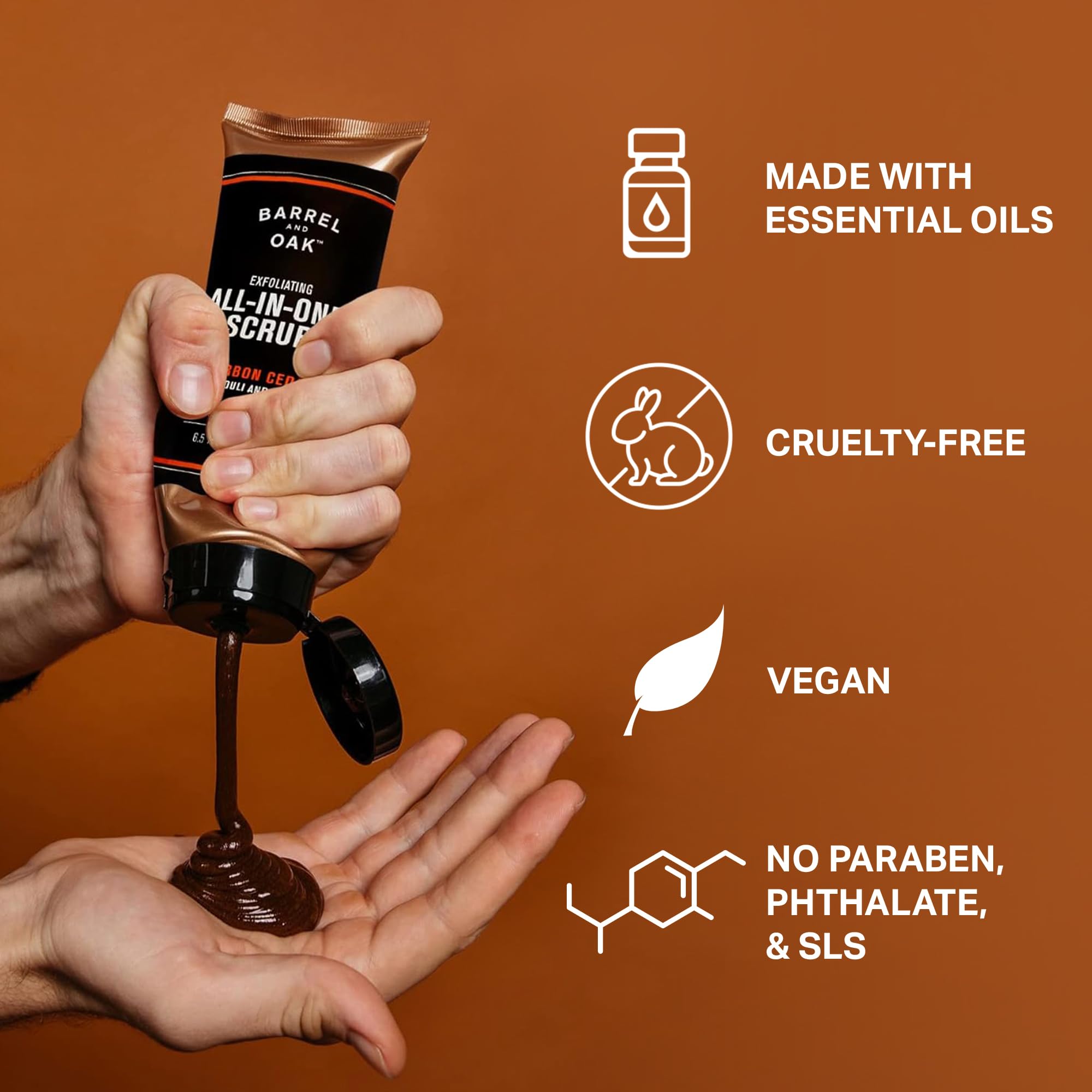 Barrel & Oak beard care usage during shower for exfoliation
