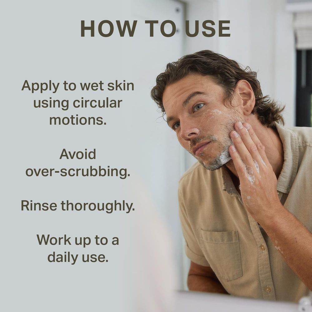 Barrel & Oak scrub applied to skin for smoothness on face and body