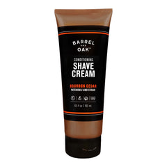 Barrel & Oak crème de rasage conditionnante en bouteille Bourbon Cedar pour rasage net et confortable