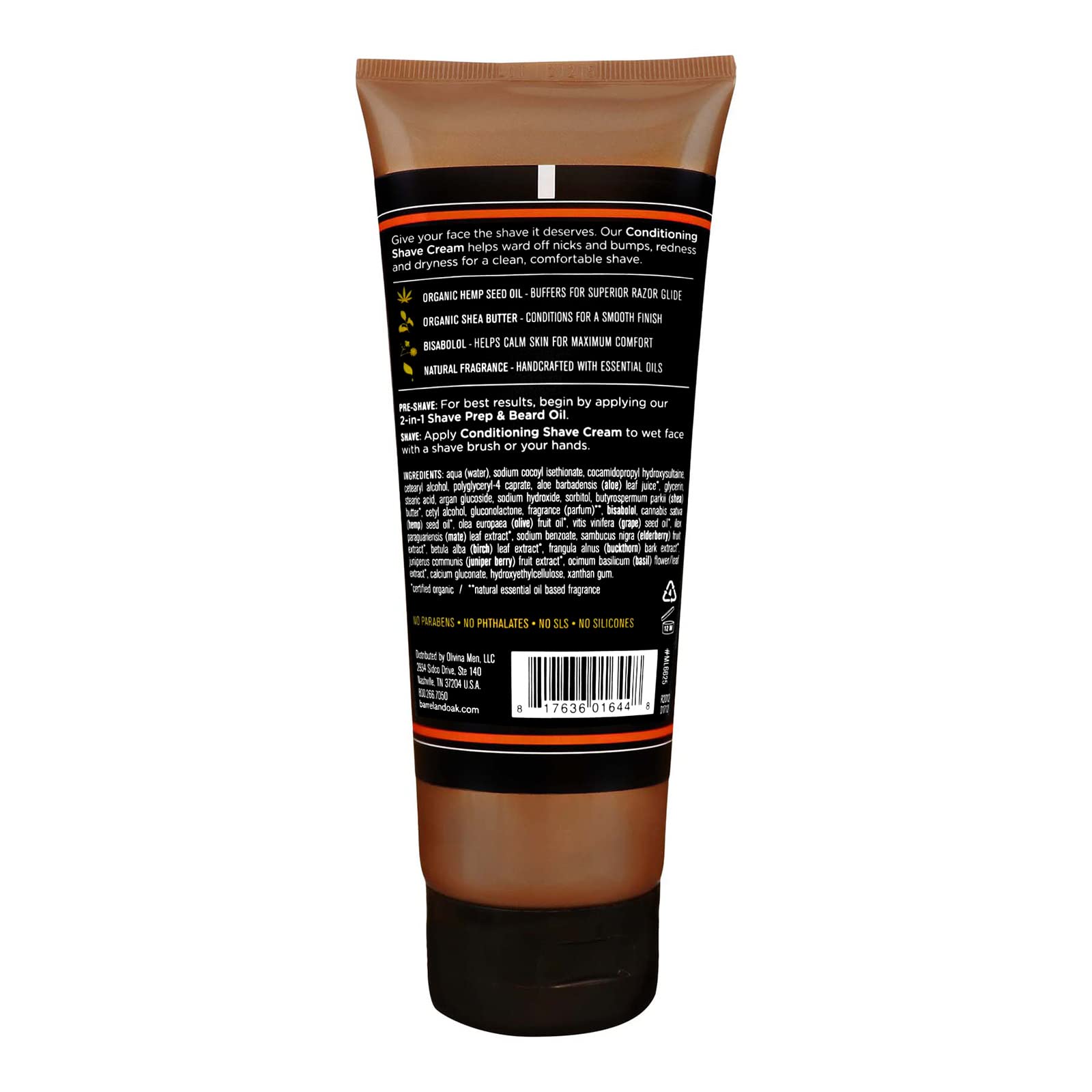Texture crème douce sur la peau après application Barrel & Oak