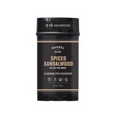 Barrel & Oak déodorant santal épice, parfum boisé et peau sensible