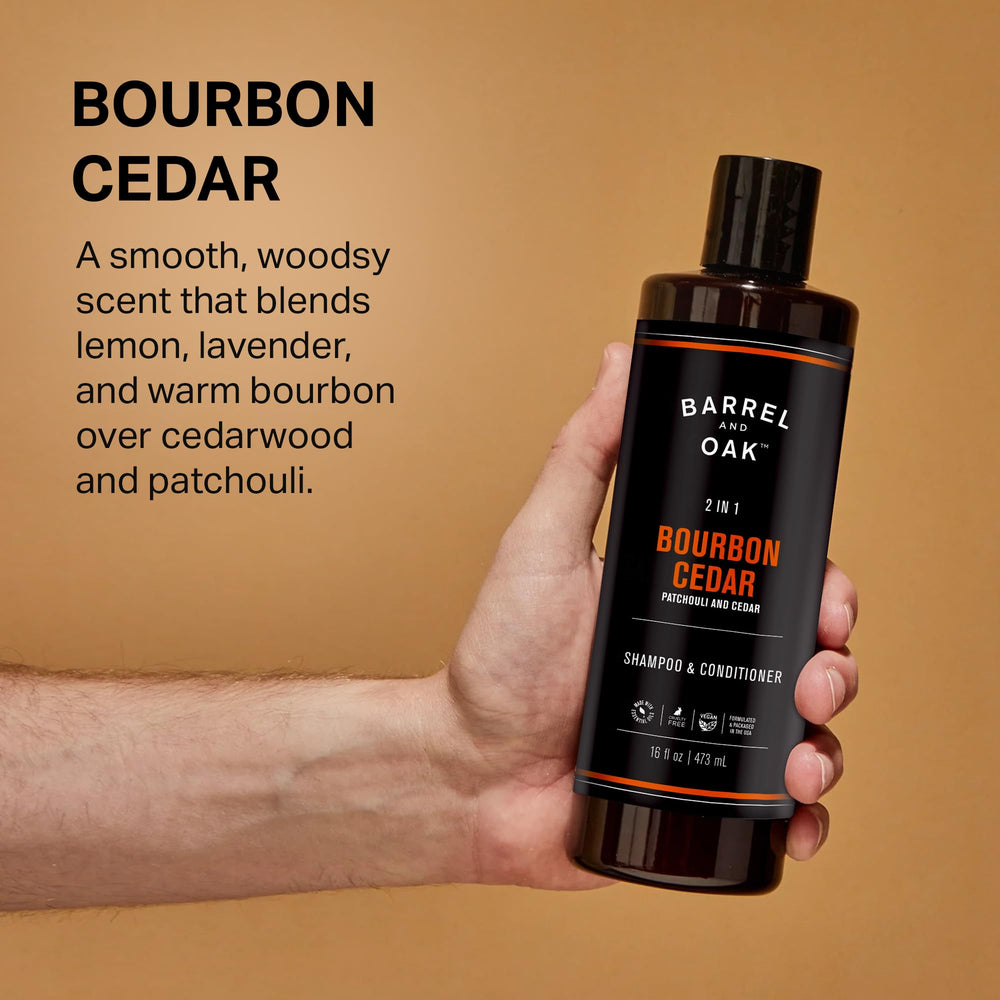 Barrel & Oak outdoorsy fragrance banner evokes lemon, lavender with bourbon cedar.