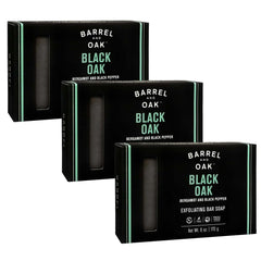 Barrel & Oak Savon exfoliant avec pierre d'olive et charbon pour peau nette