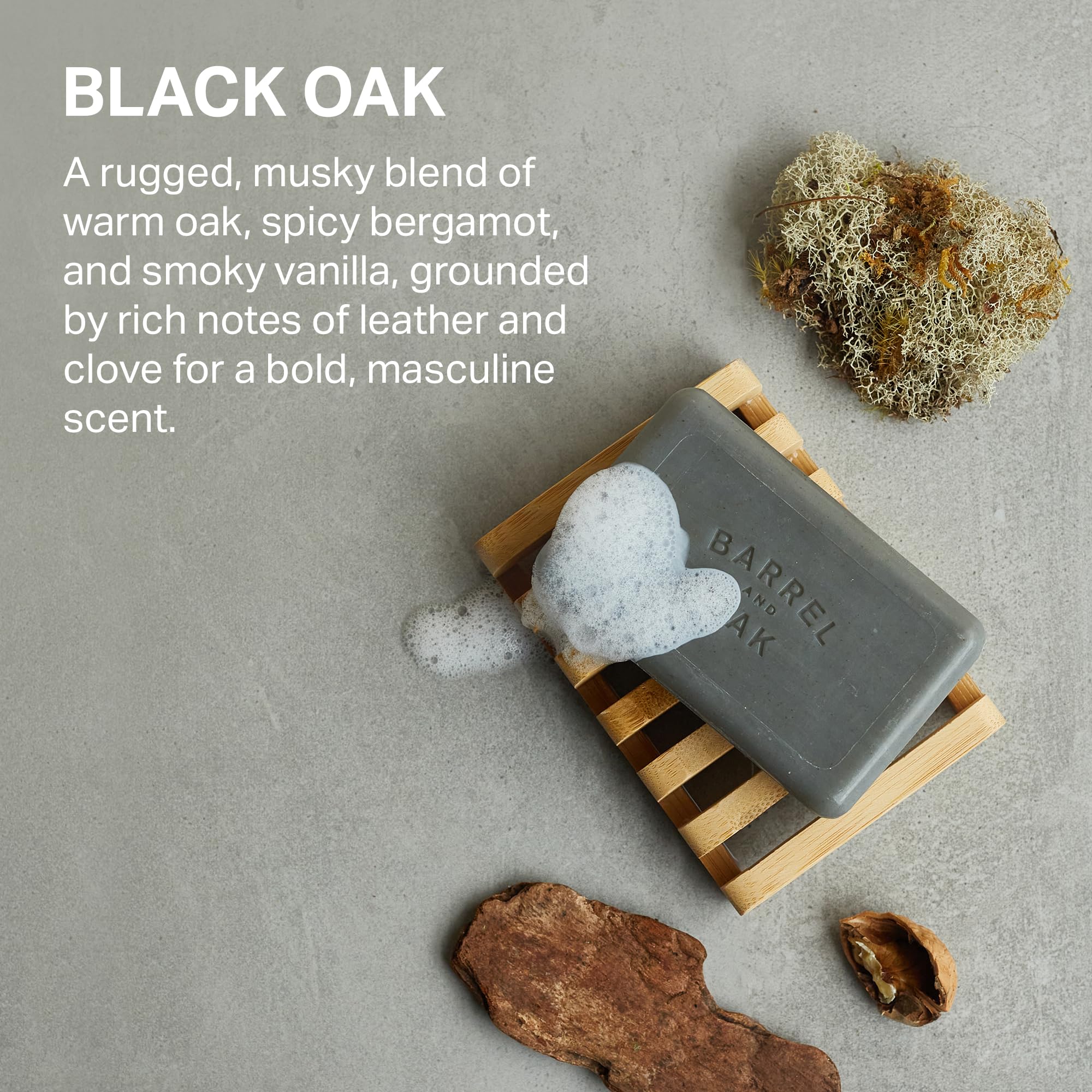 Barrel & Oak Savon vegan sans cruauté pour hommes
