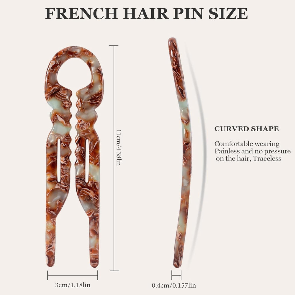 Barrettes Elefutura Prestige en acétate léger pour une coiffure élégante