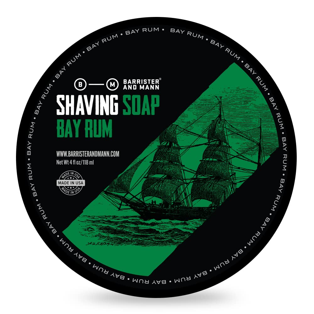 Savon Barrister and Mann avec mousse dense pour un rasage précis et confortable.