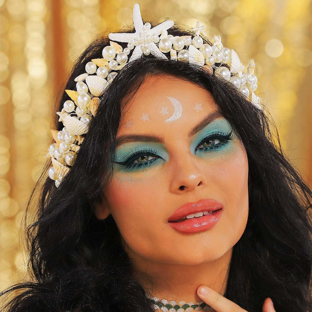 Couronne sirene fil dore BARTOSI, accessoire cheveux sécurisé et glamour.