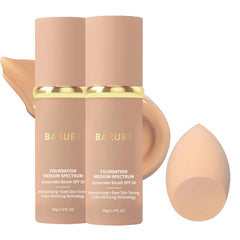 BARUBT 4-en-1 fond de teint en flacon avec SPF50, protection quotidienne et hydratation légère.