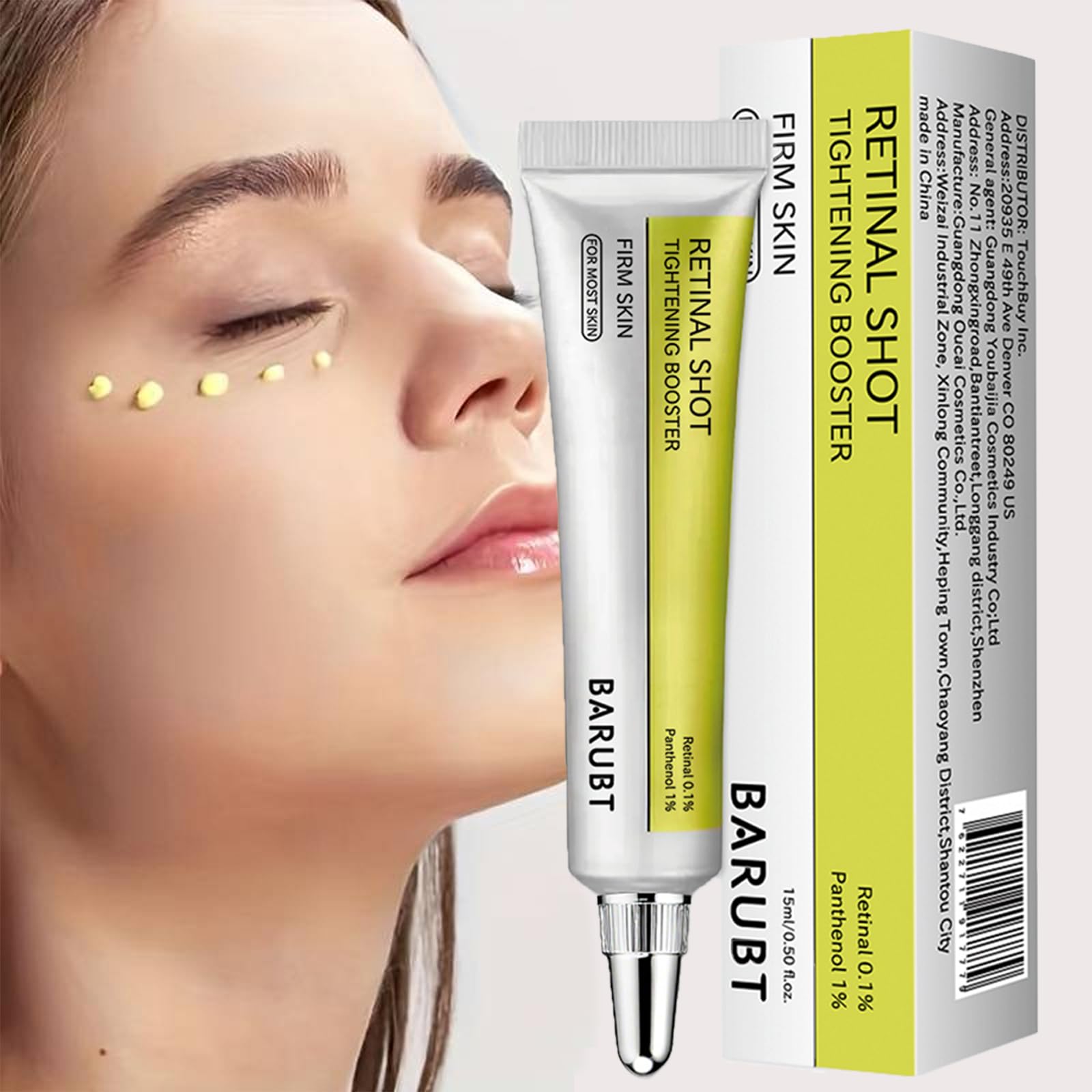 BARUBT serum retinal-shot promouvant une absorption rapide sans fini gras.