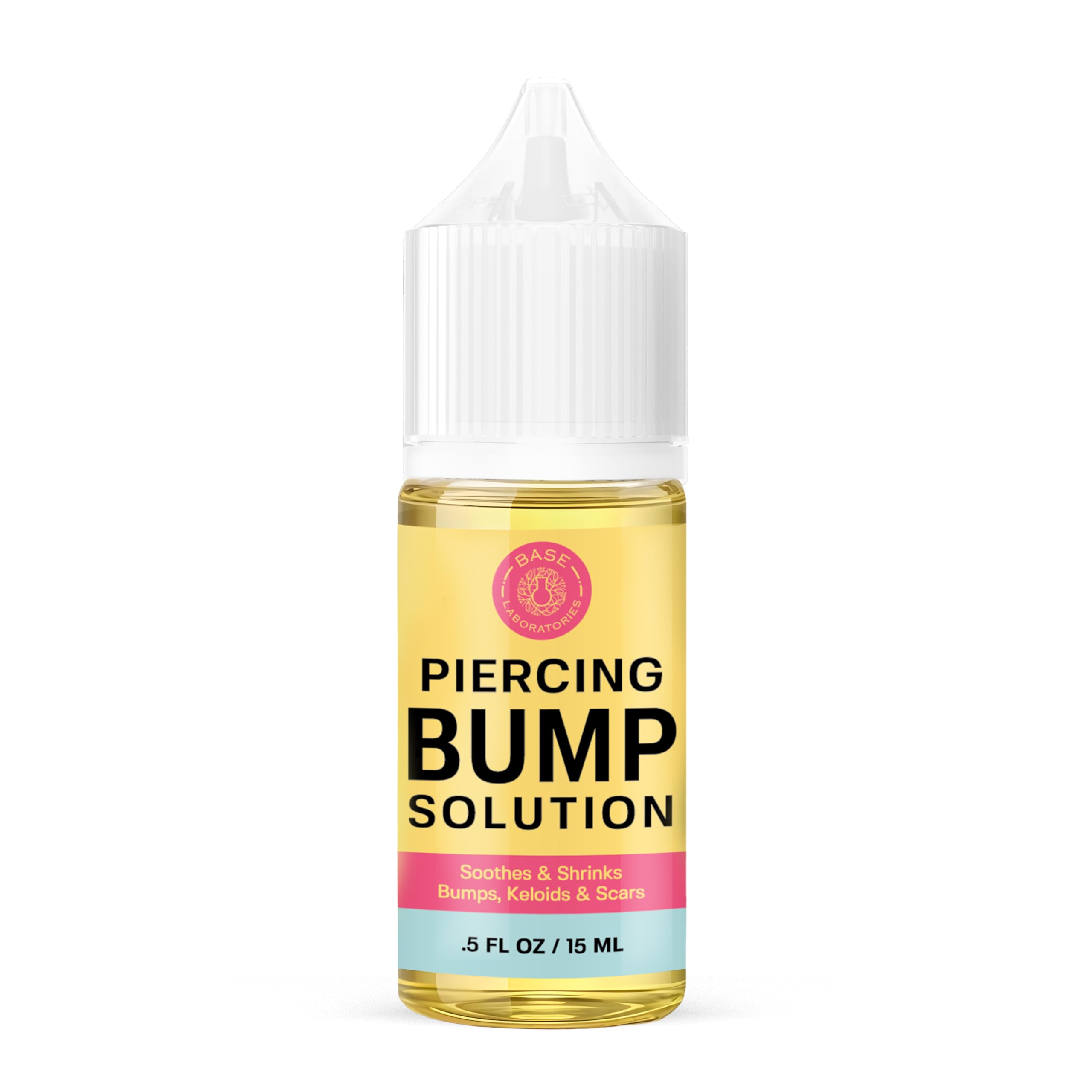 BASE LABORATORIES – Bouteille gouttes piercing, application précise et pratique.