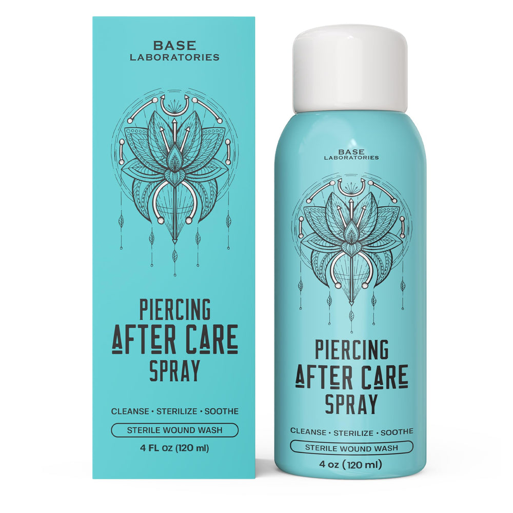 BASE LABORATORIES emballage clair du kit soin piercing