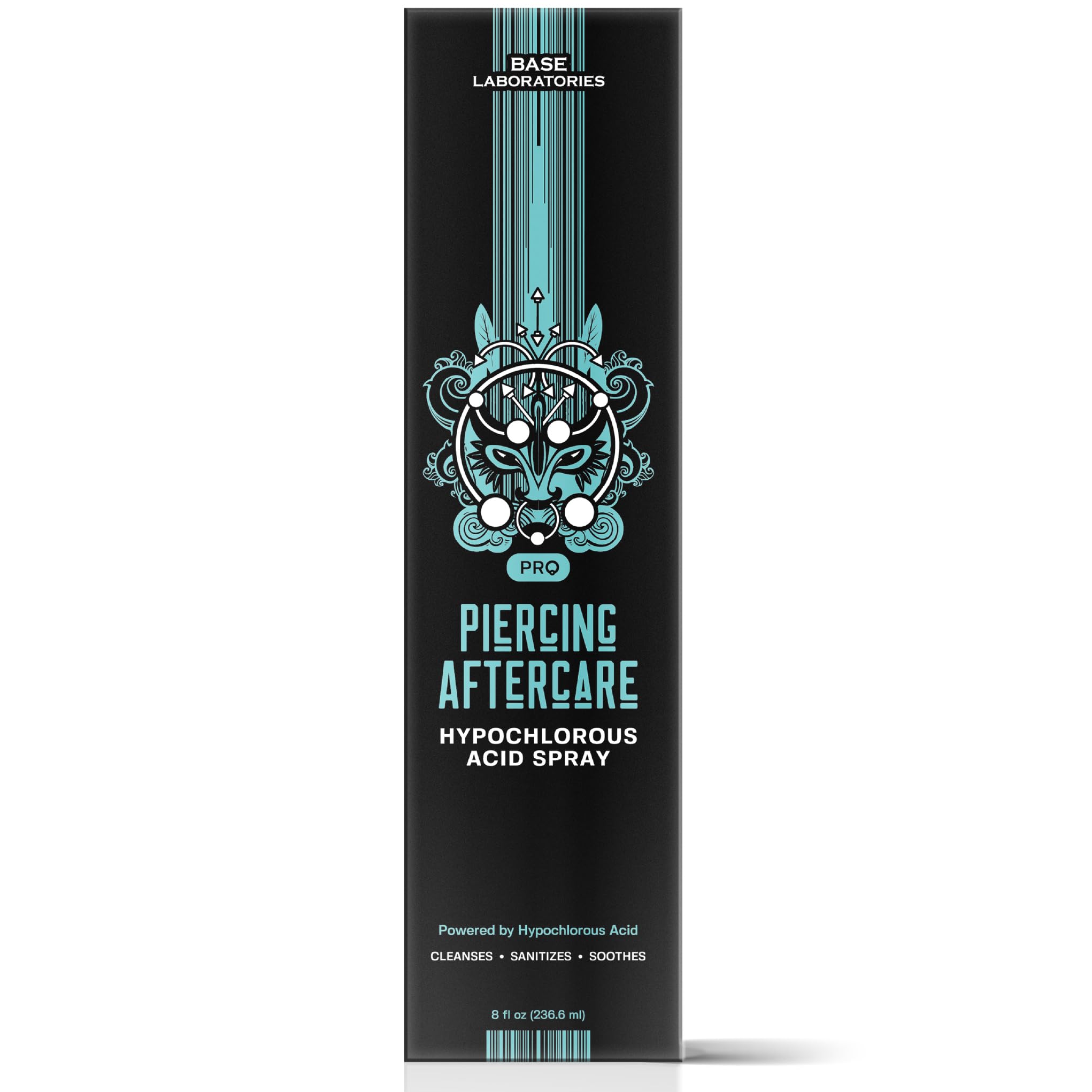 BASE LABORATORIES format pulvérisateur pratique, application rapide sur piercing nouveau.