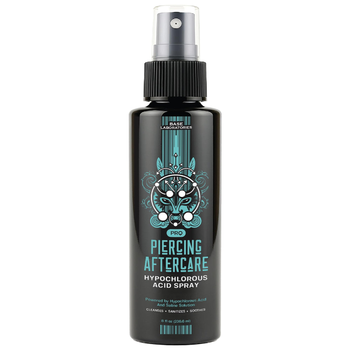 BASE LABORATORIES Spray HOCl pour piercings, flacon pratique 8 oz.